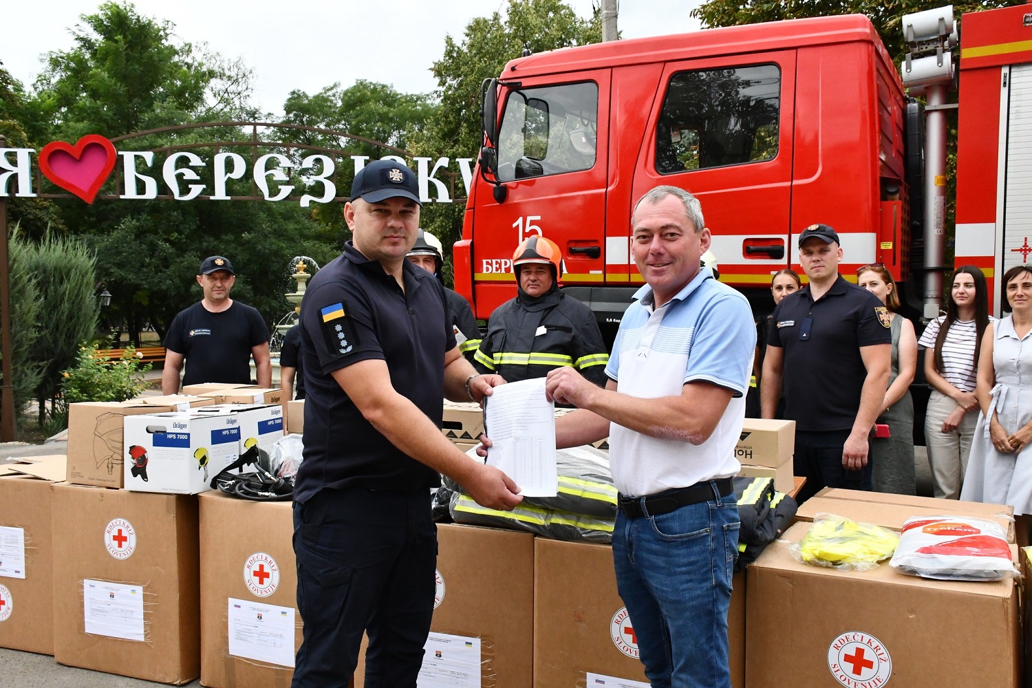 Firefighters of Odesa Oblast get assistance from Slovenia